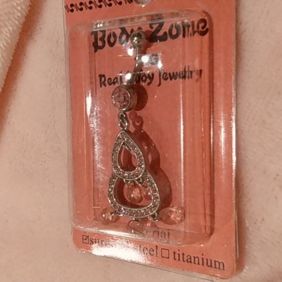 Vintage Y2K Pierced Navel  Sparkling Dangle Gem Jewelry - Picture 1 of 10